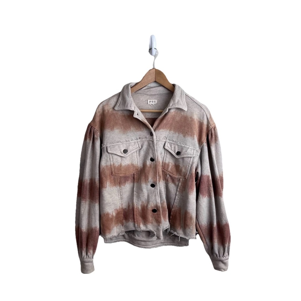 POL Tie Dye Shacket Jacket Top